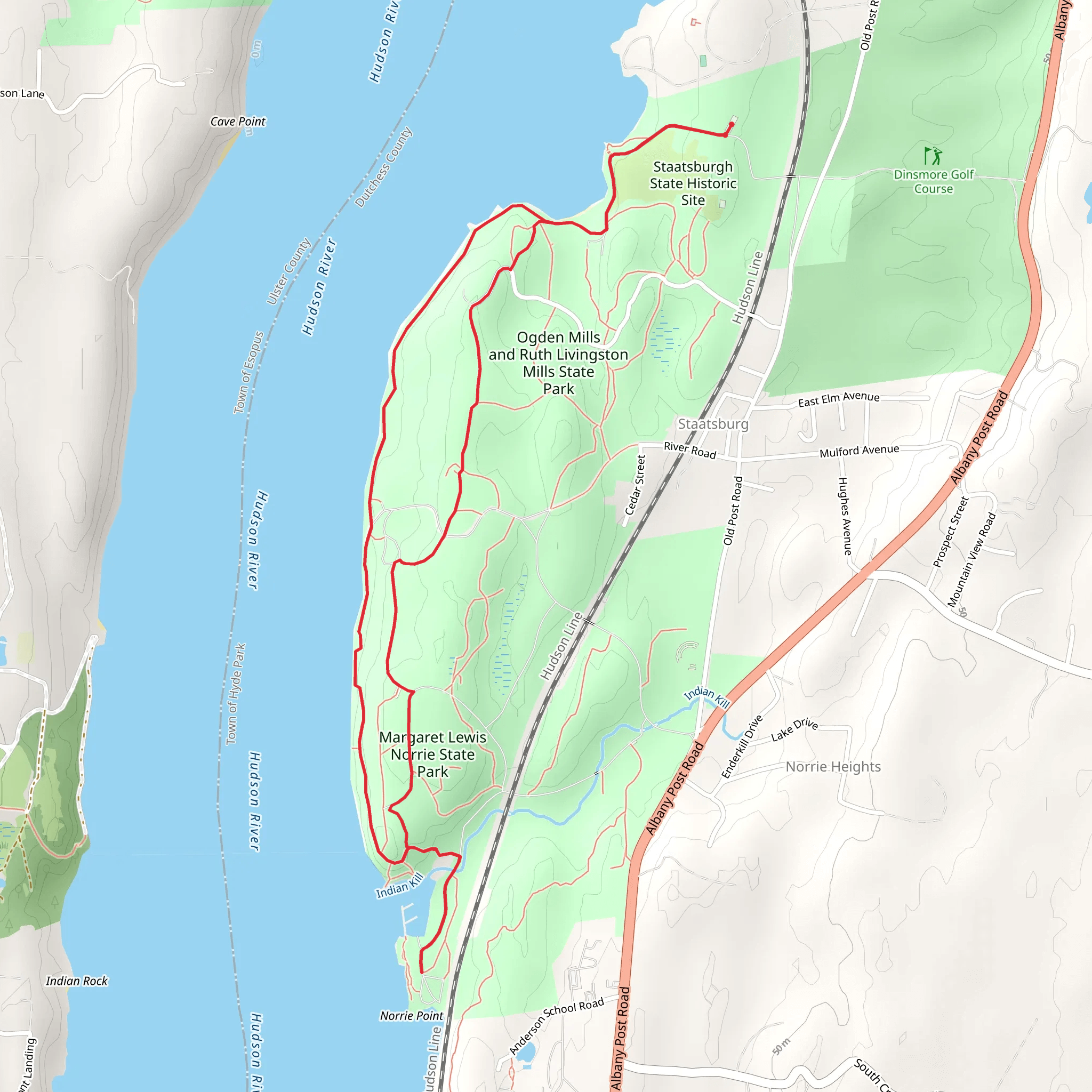 Mills Norrie State Park mobile static map