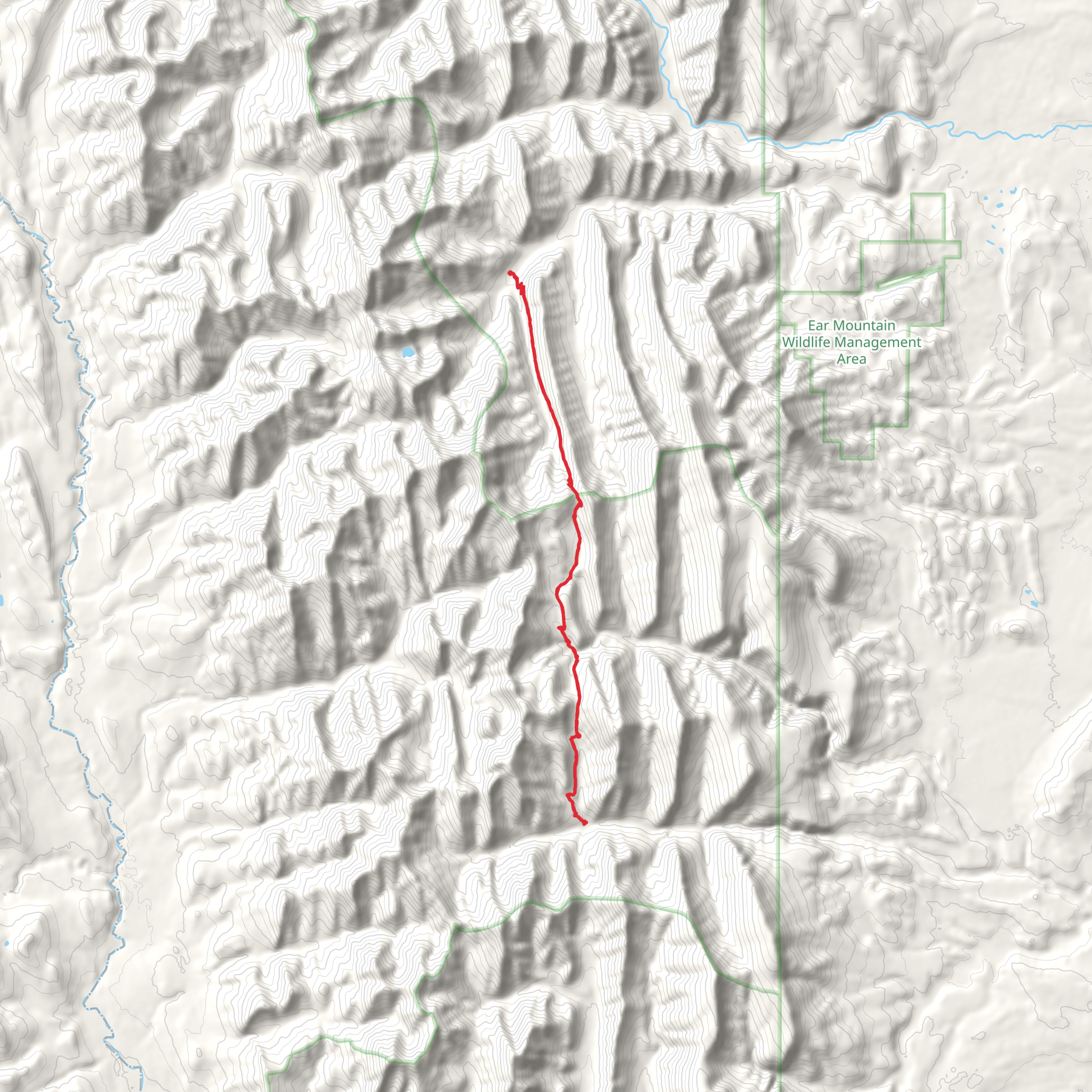 South Fork Teton Trail mobile static map