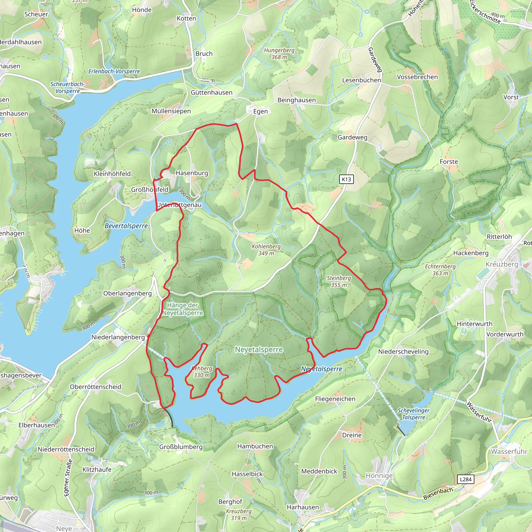 Neyetalsperre Circle mobile static map