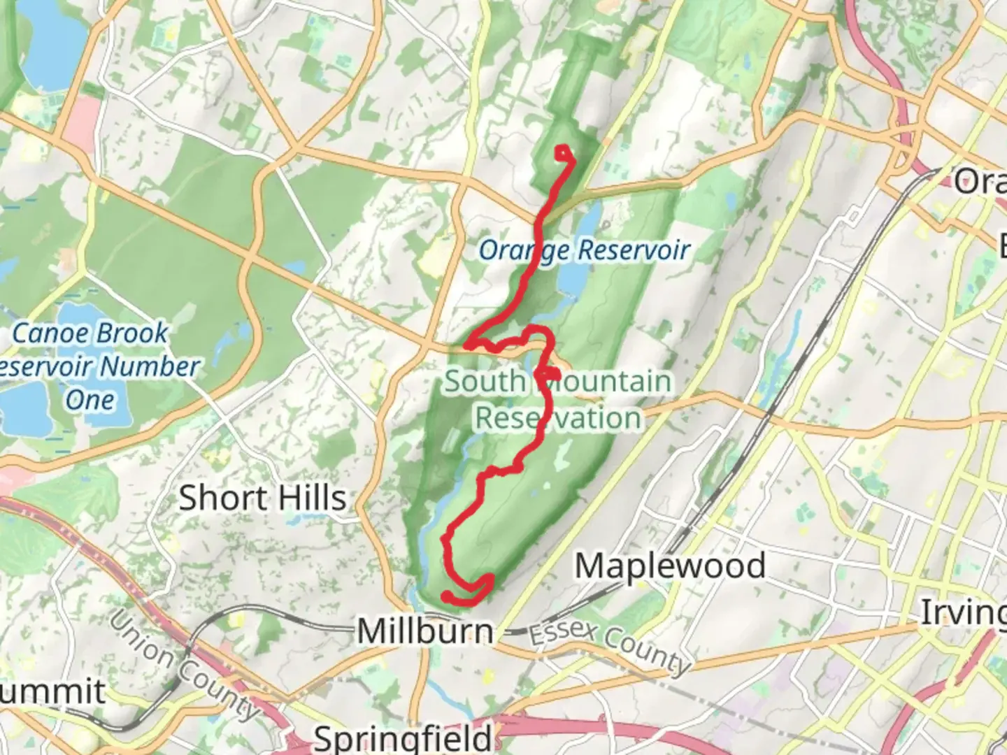An image depicting the trail Mayapple Hill Loop via Lenape Trail and its surrounding area.