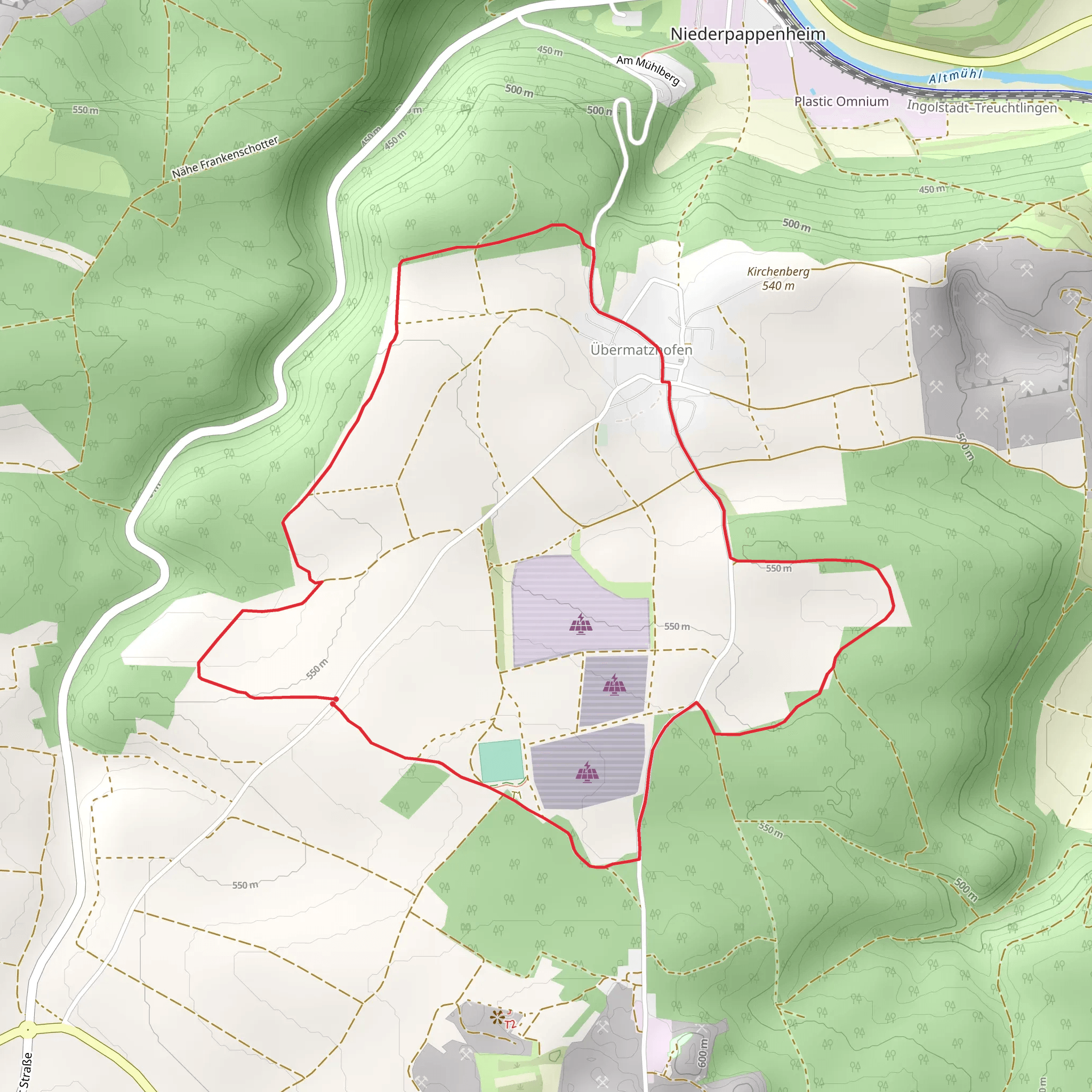 Ortswanderweg Pappenheim mobile static map