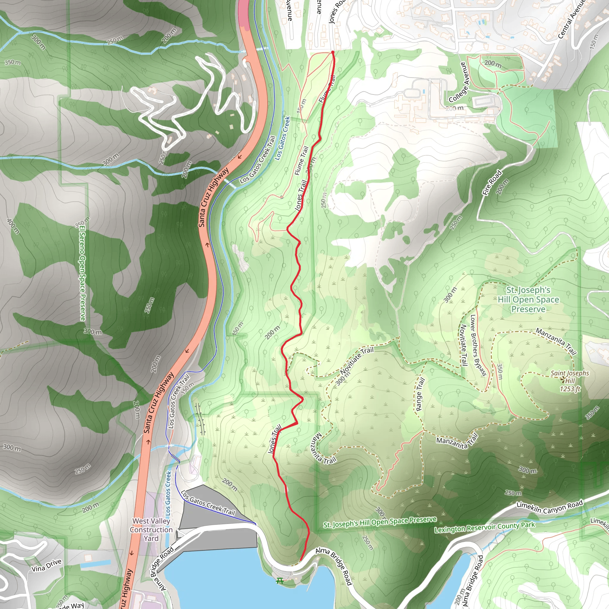 Jones Trail mobile static map