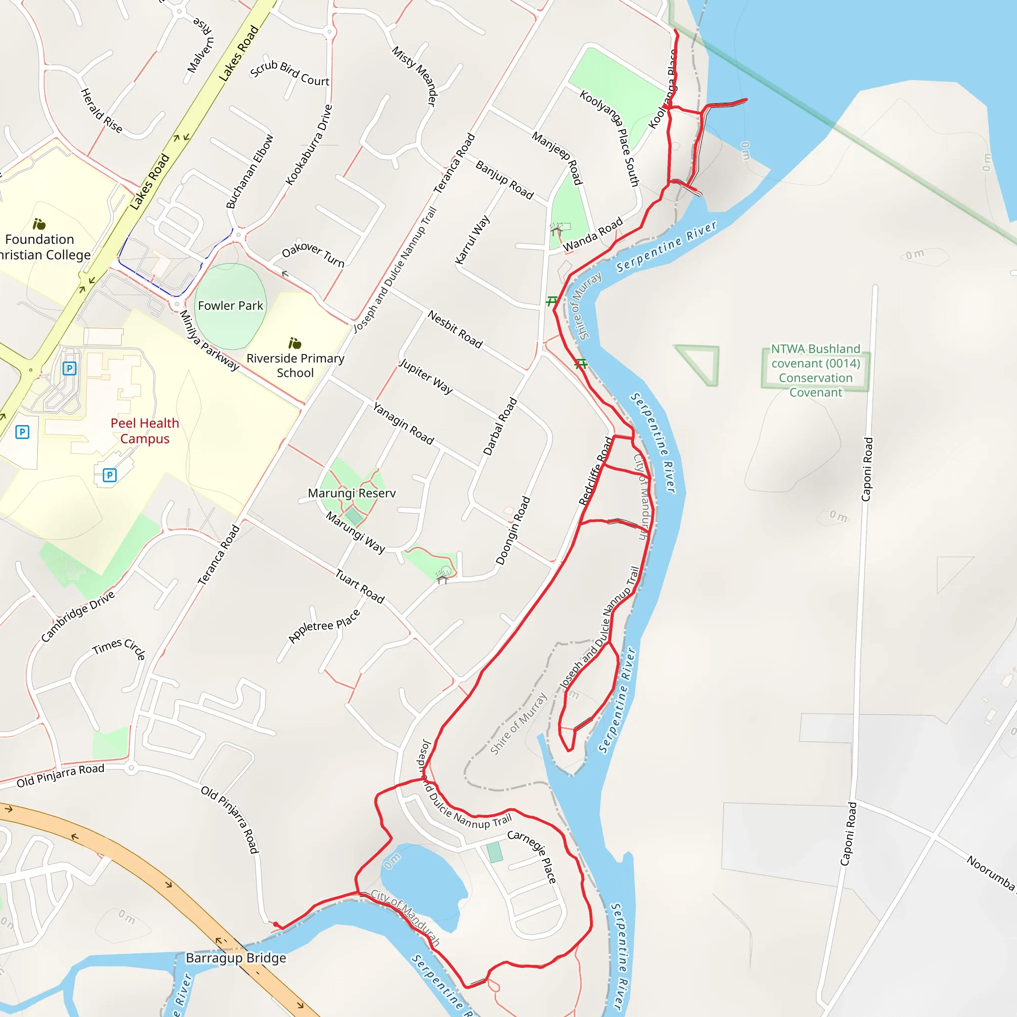 Joseph and Dulcie Nannup Trail mobile static map