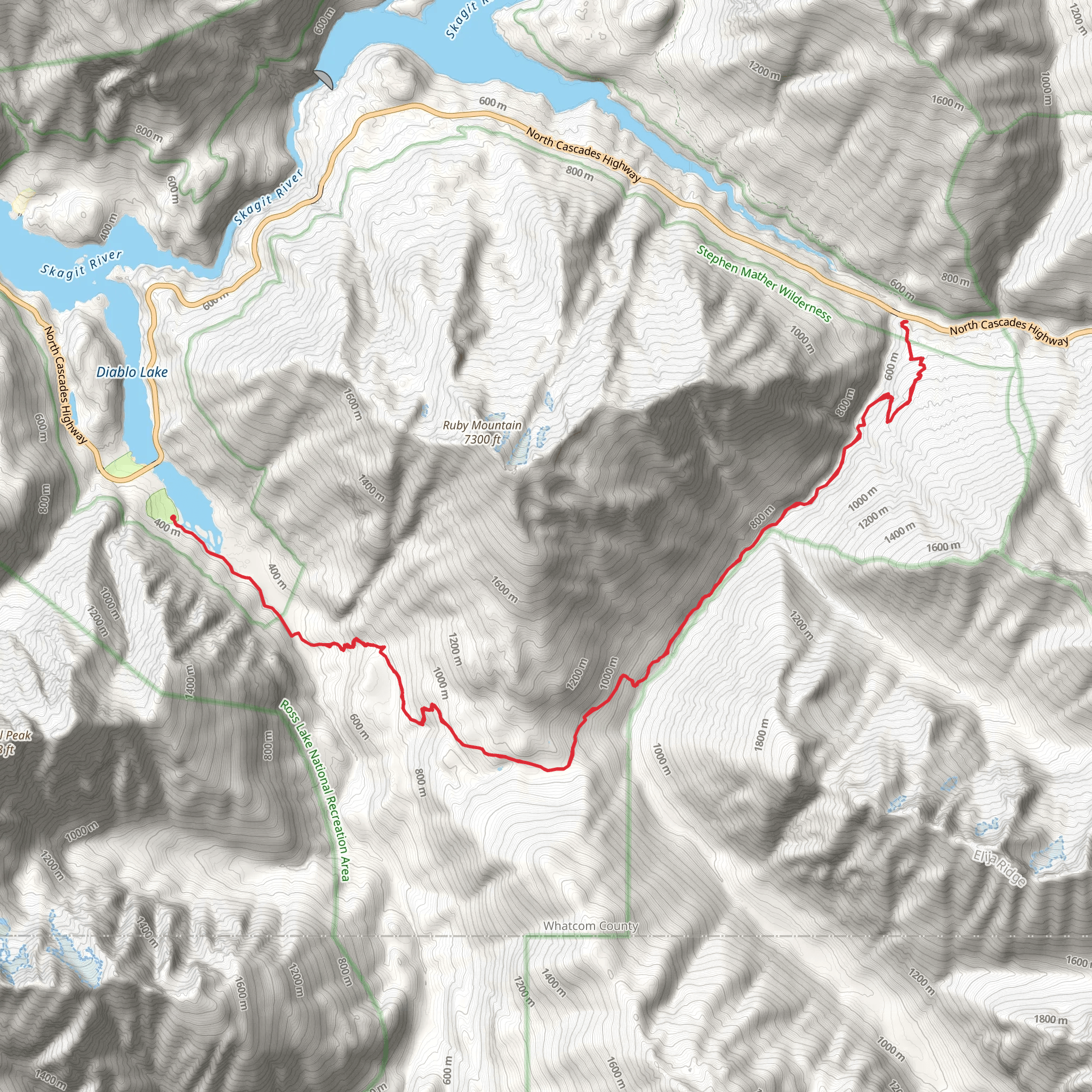 Panther Creek Trail mobile static map