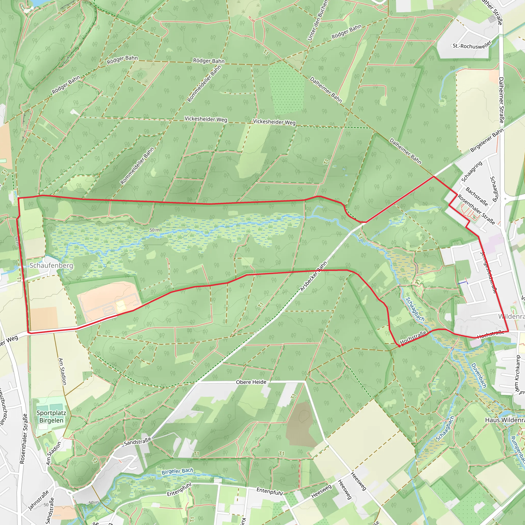 Rundweg A8 Schaagbachtal mobile static map