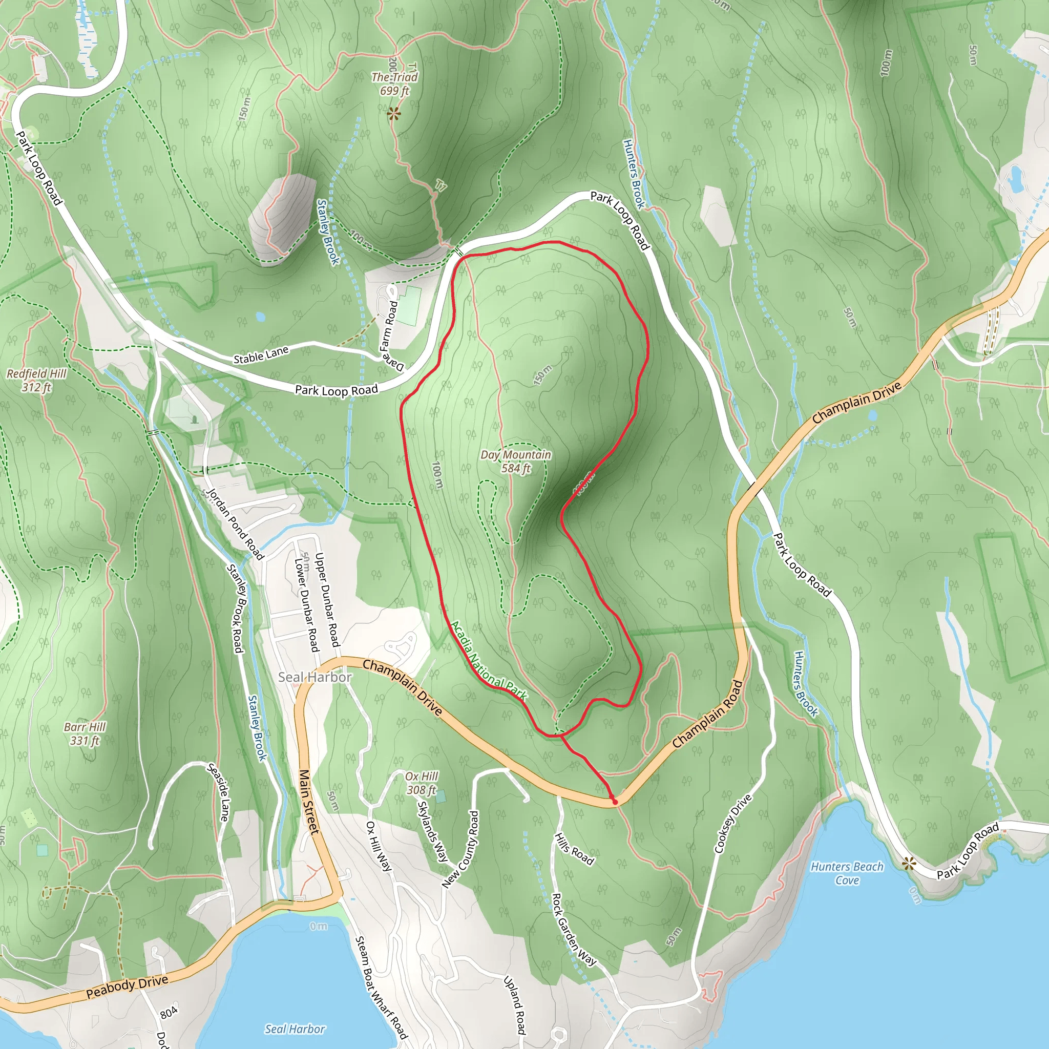 Day Mount Loop Trail mobile static map