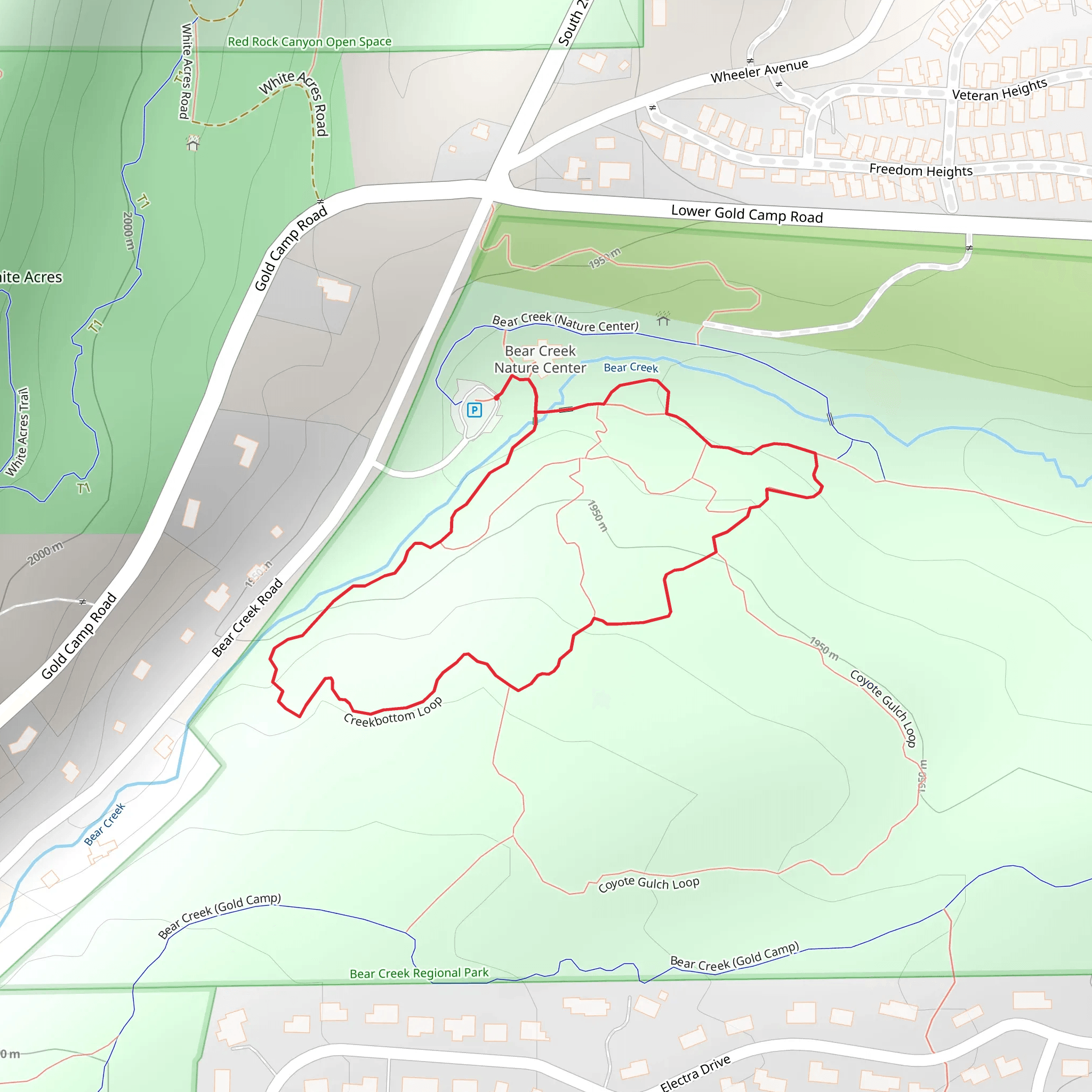 Creekbottom Loop mobile static map