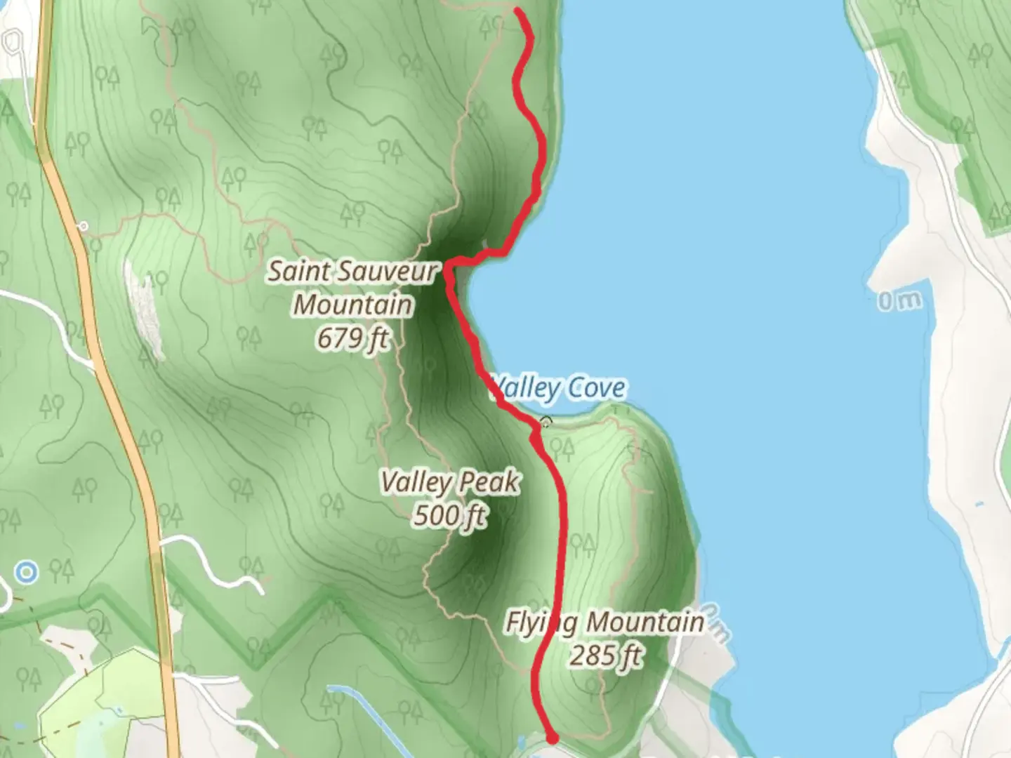 An image depicting the trail Valley Cove Trail and its surrounding area.
