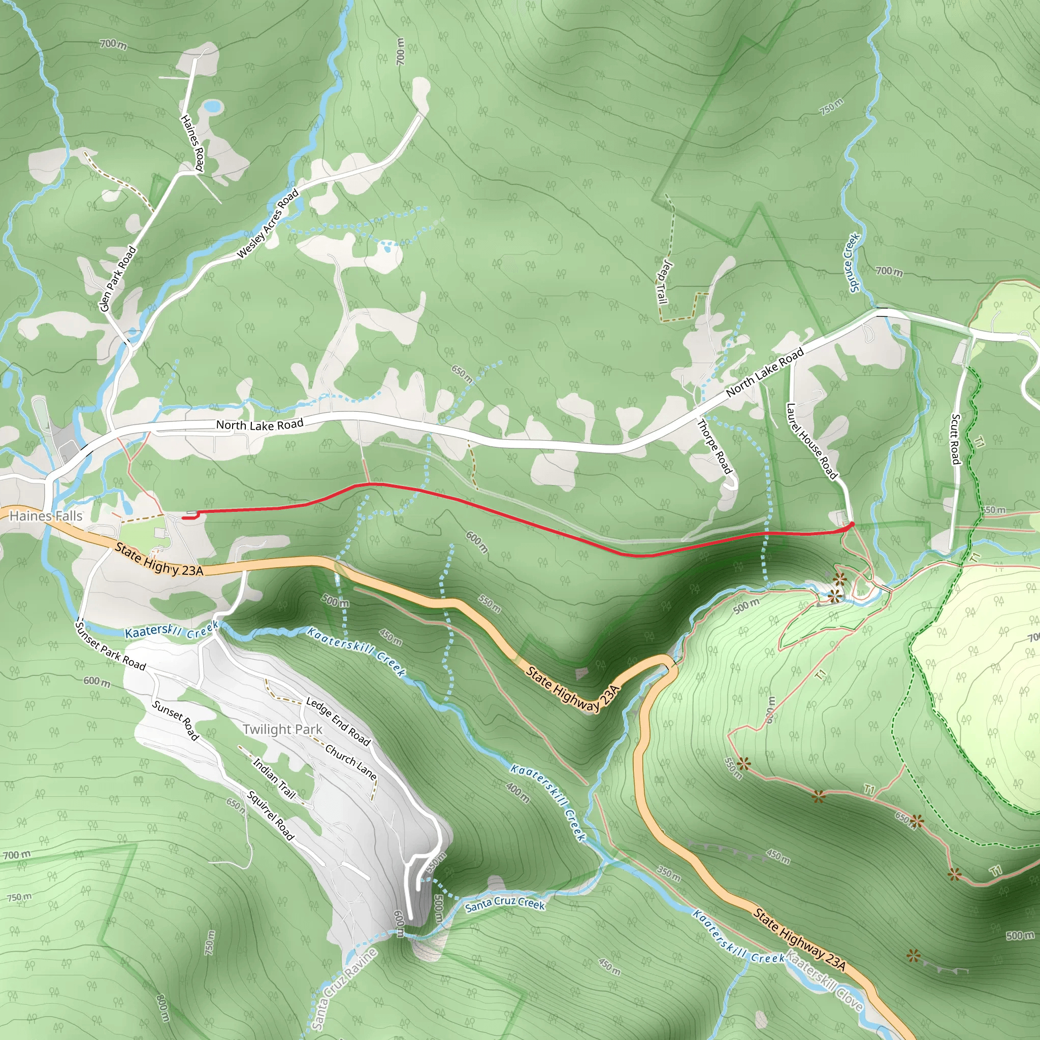 Kaaterskill Rail Trail from Laurel House Road mobile static map