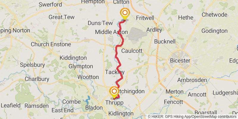 Oxford Canal Walk stage 6 Map