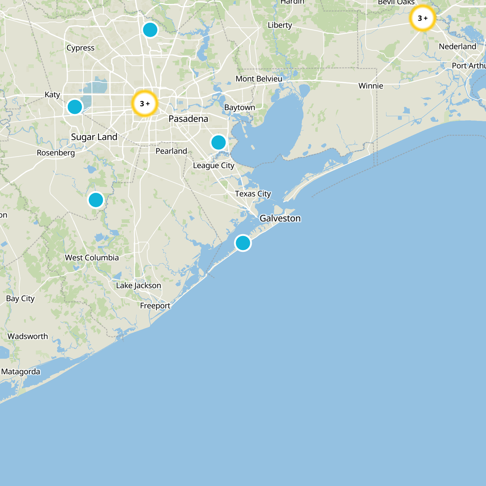 Galveston County Static Map