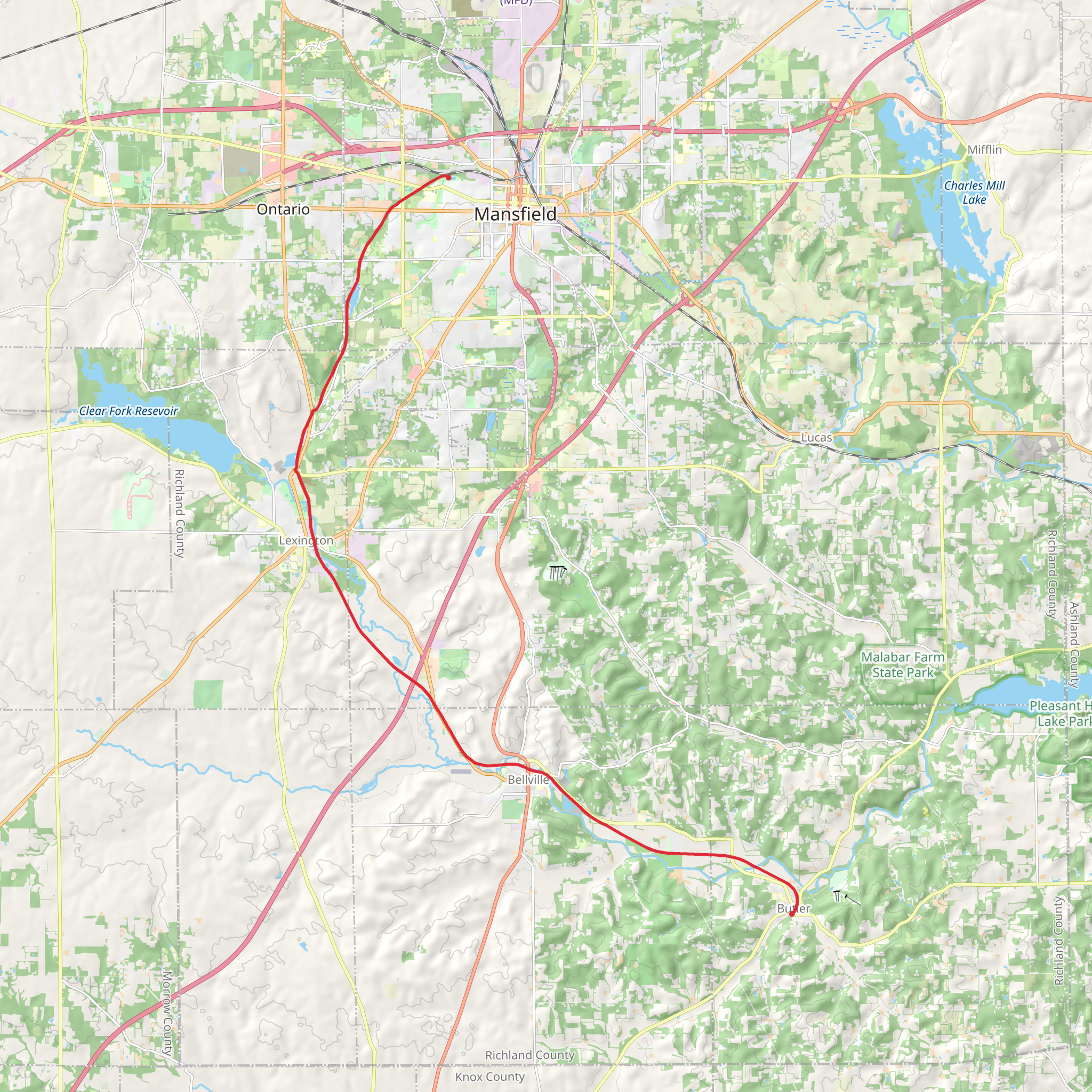 Richland B and O Trail mobile static map