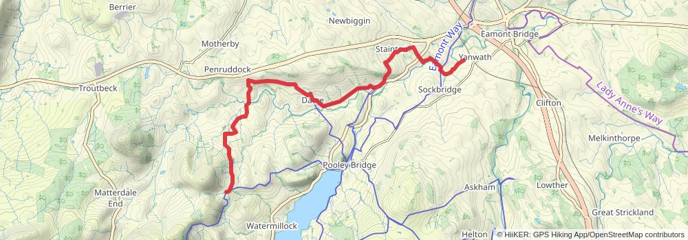 Cumberland Way stage 5 Map
