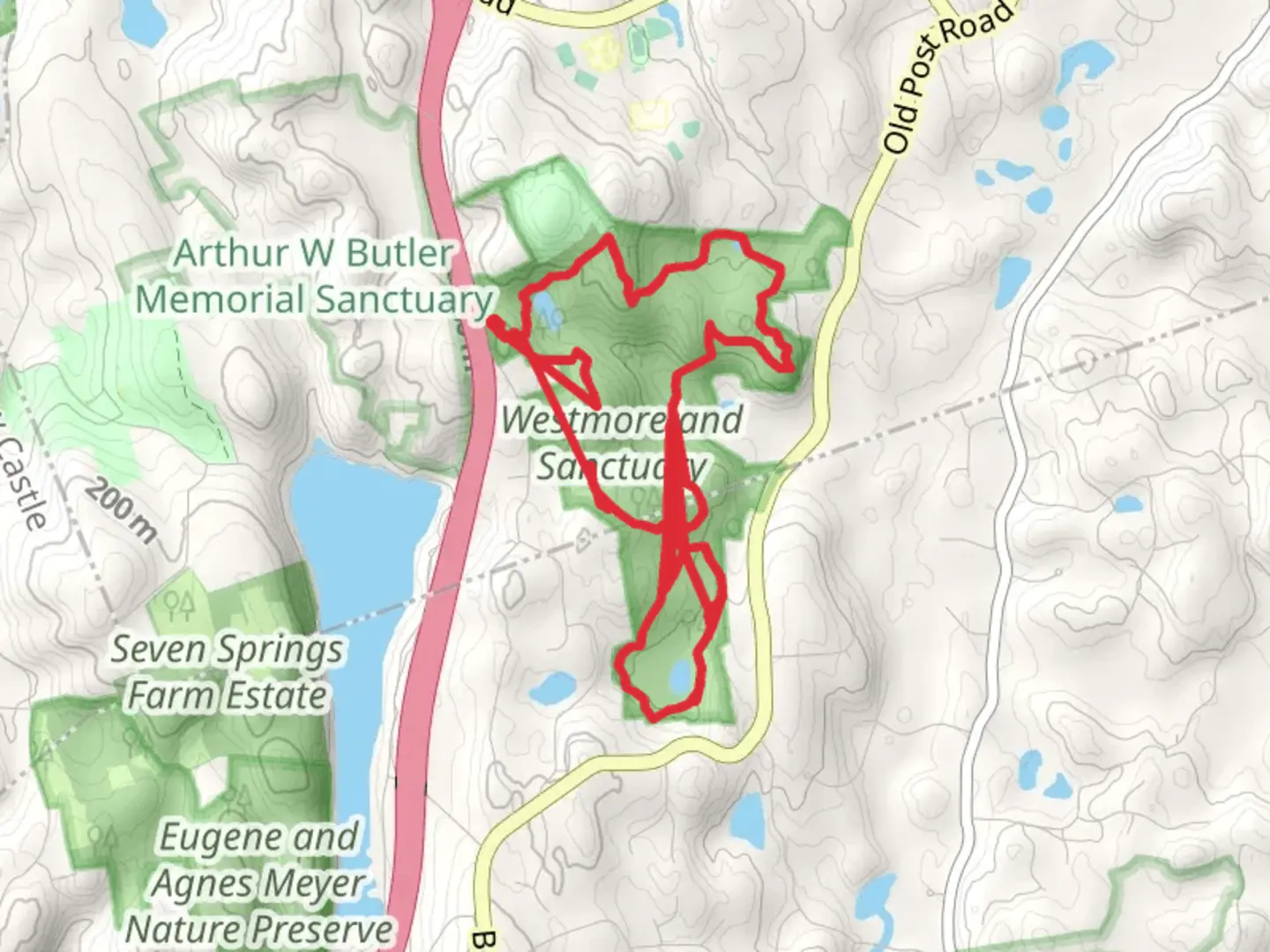 An image depicting the trail Lost Pond Trail, Sentry Ridge Trail and Spruce Hill Trail Loop and its surrounding area.