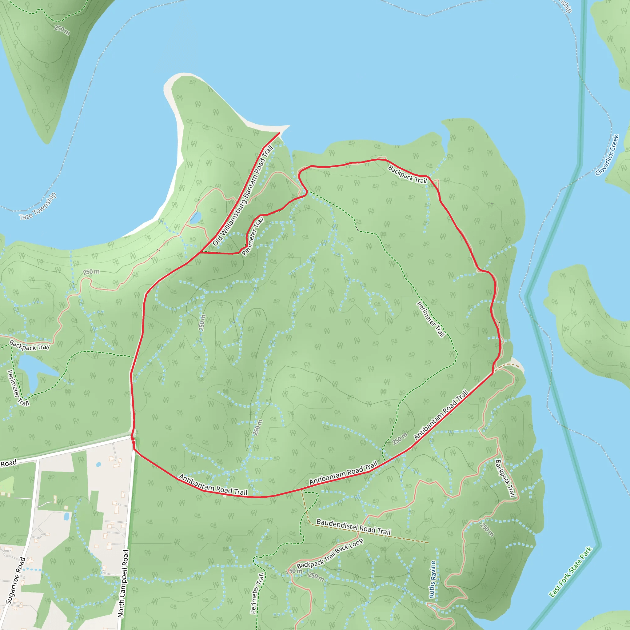 ADT and Antibantam Road Loop Trail mobile static map