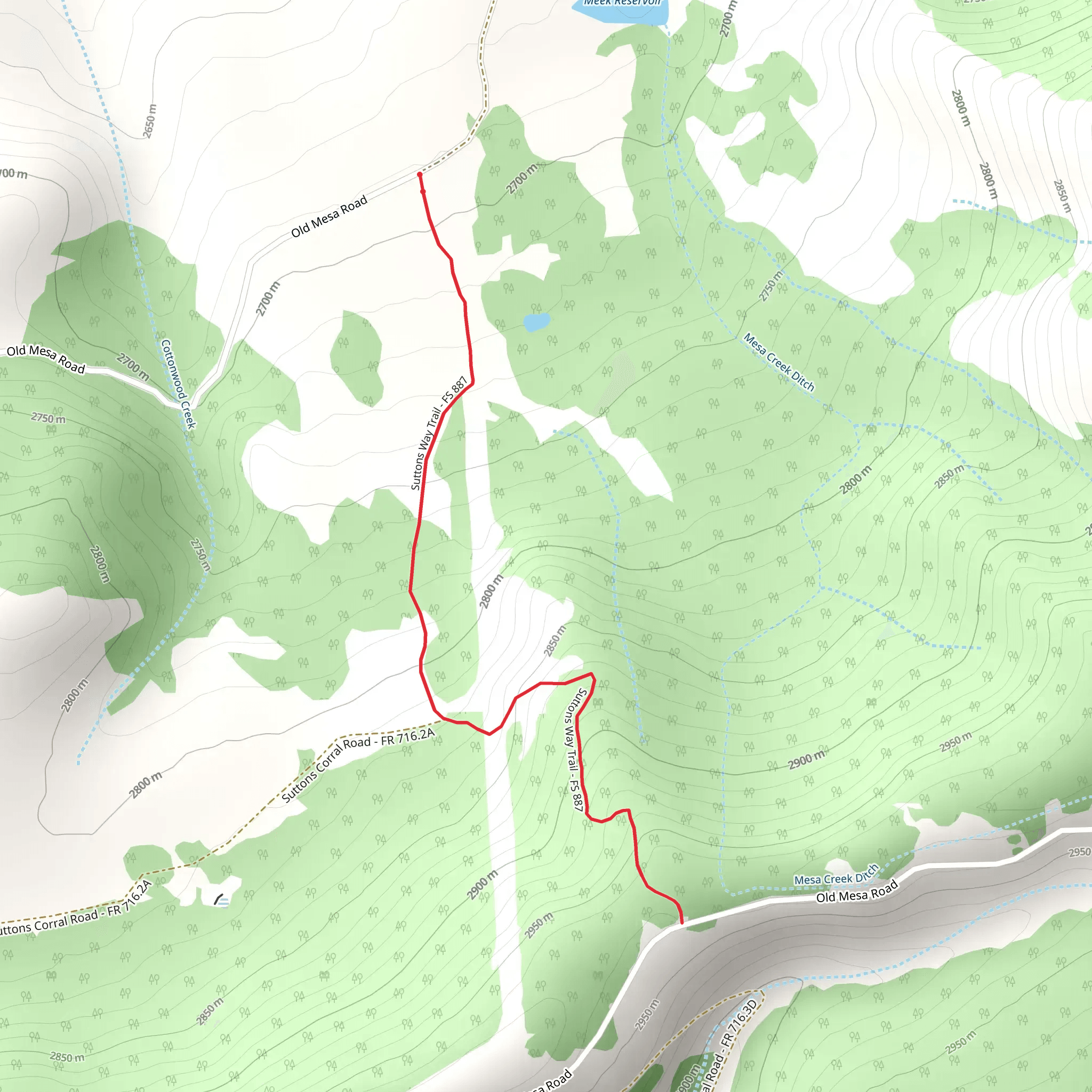 Suttons Way Trail mobile static map