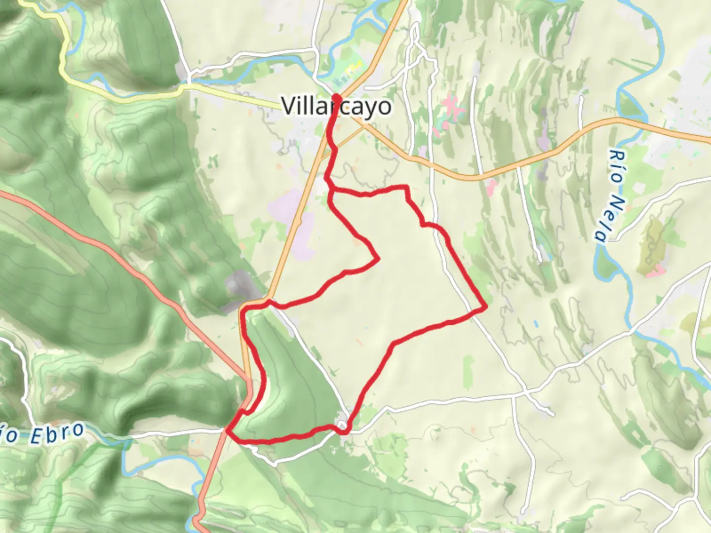 An image depicting the trail Sendas del Rebollarejo PR BU 230 and its surrounding area.