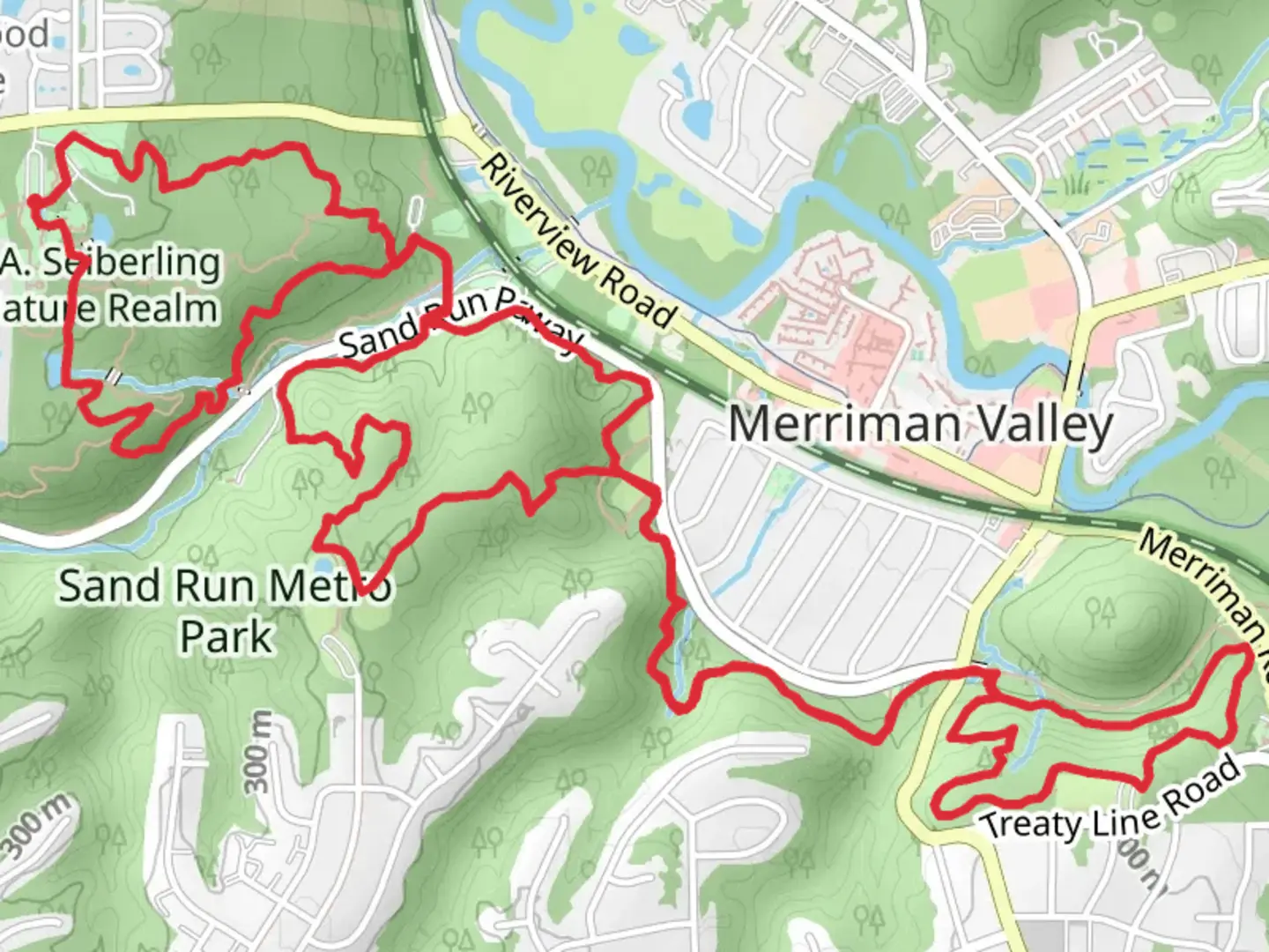 An image depicting the trail Echo Pond, Mingo, DOgwood and Parcours Loop Trail and its surrounding area.
