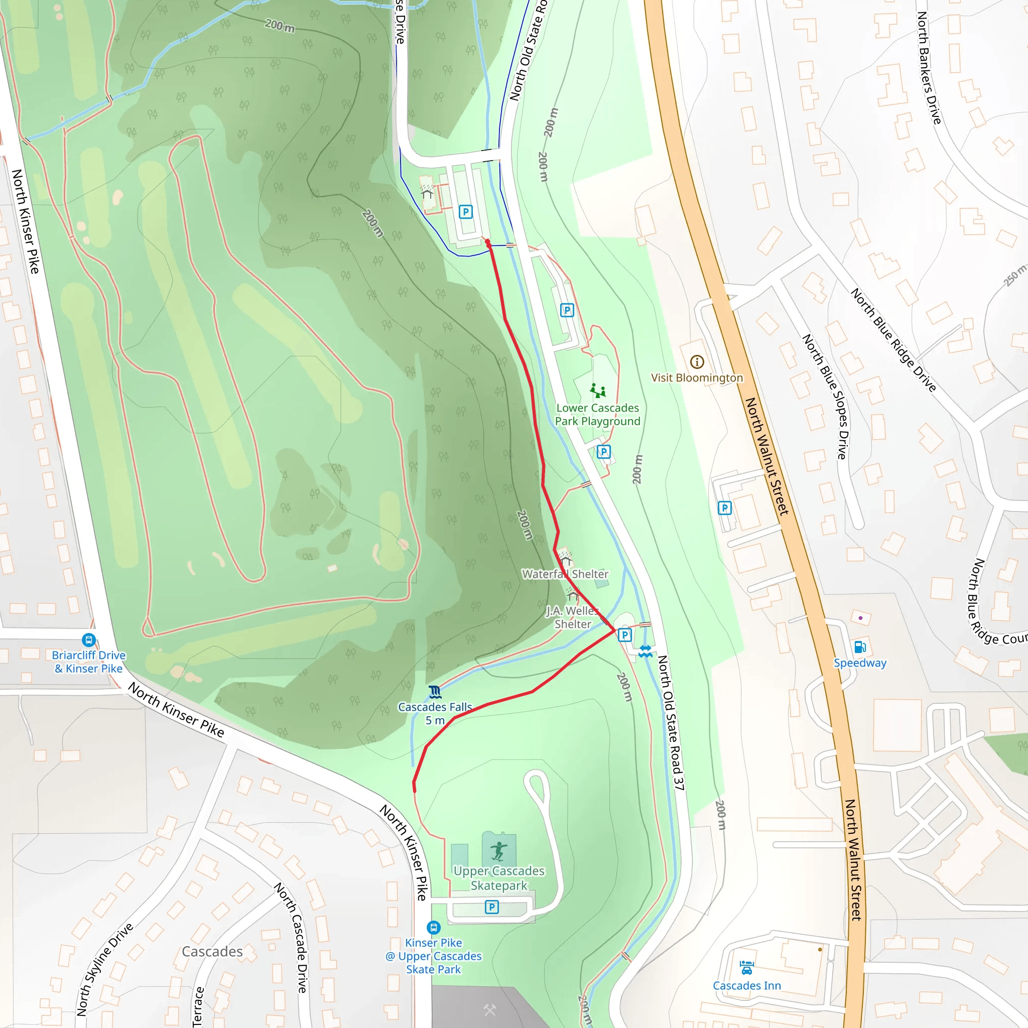 Lower Cascades Park mobile static map