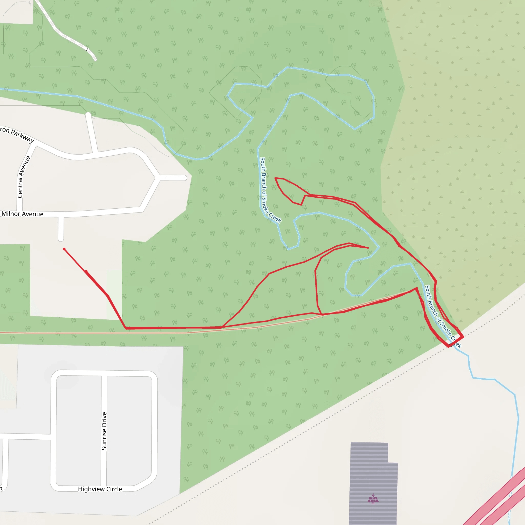 South Branch of Smoke Creek mobile static map