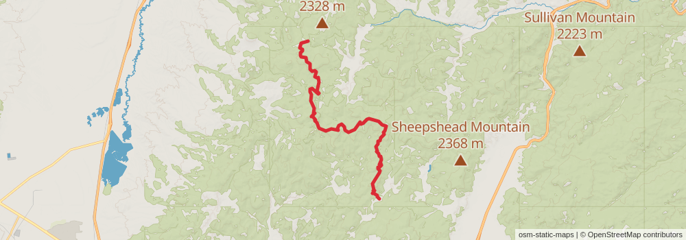 American Perimeter Trail - Rocky Mountains Primary stage 113 Map