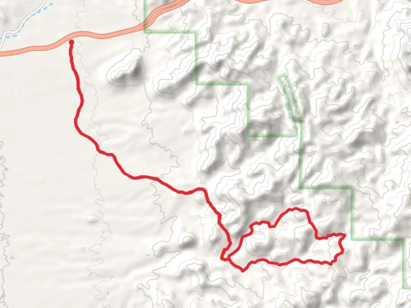 An image depicting the trail Ajax Mine and North Woodpecker Loop Trail and its surrounding area.