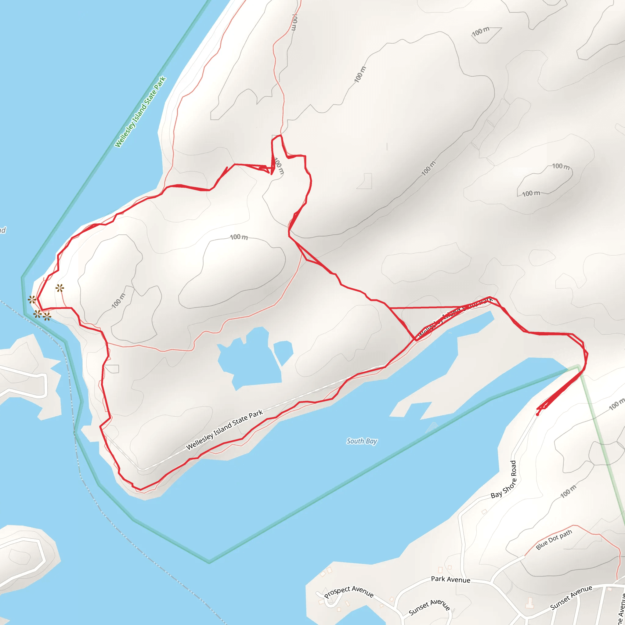 Wellesley Island State Park Loop mobile static map