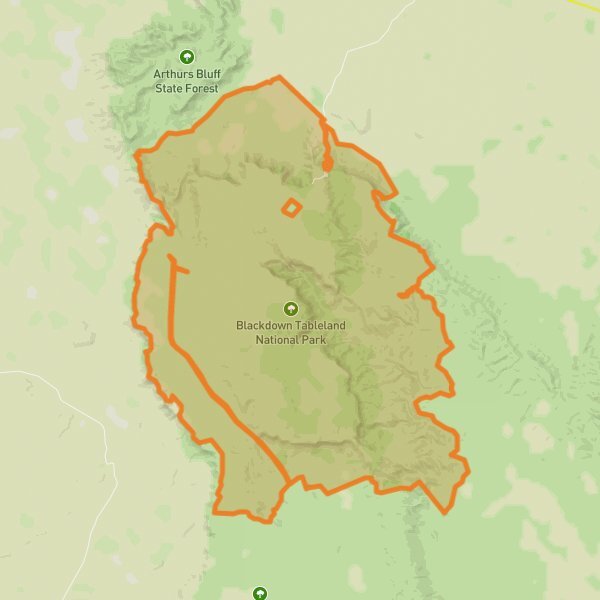 Blackdown Tableland National Park mobile static map