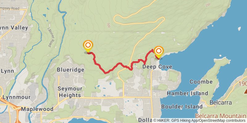 Baden Powell Trail alt 2 Map
