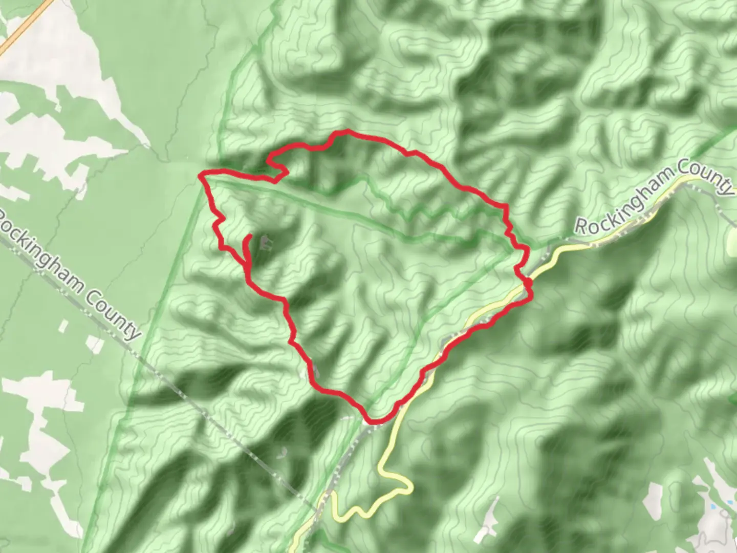 An image depicting the trail Furnace Mountain and Austin Mountain Loop Trail and its surrounding area.