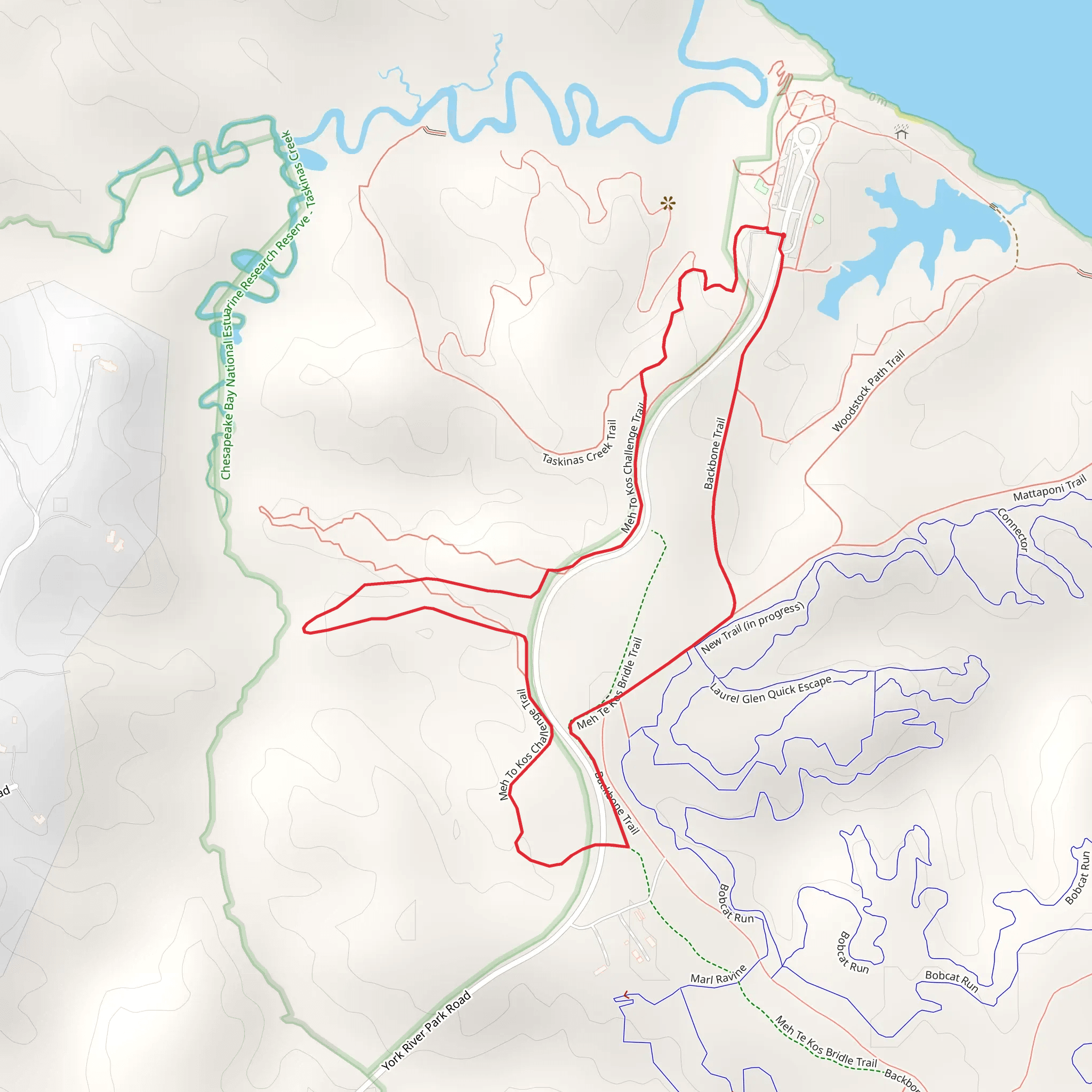 Meh Te Kos Bridle - Challenge Loop Trail mobile static map