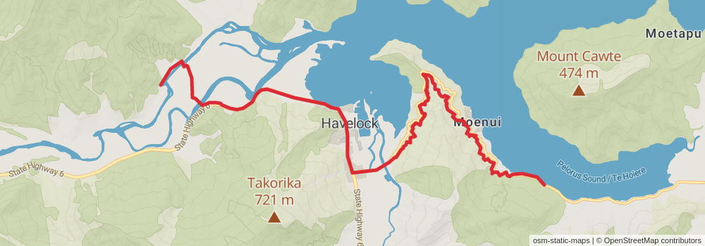 Te Araroa Trail stage 105 Map