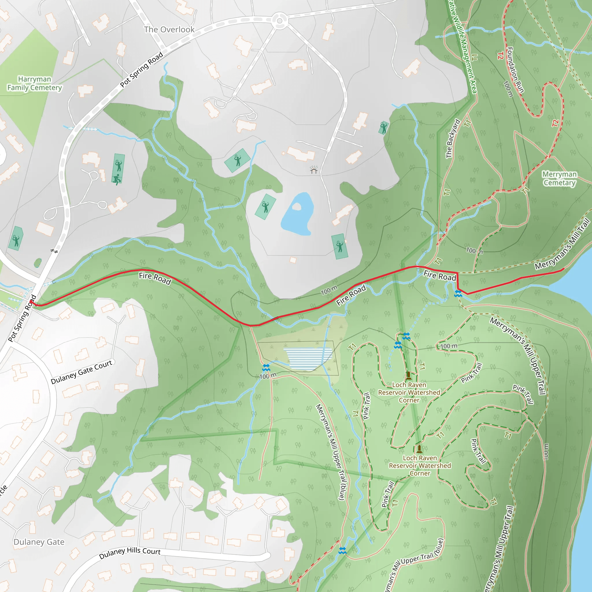 Gunpowder Falls via Fire Road mobile static map
