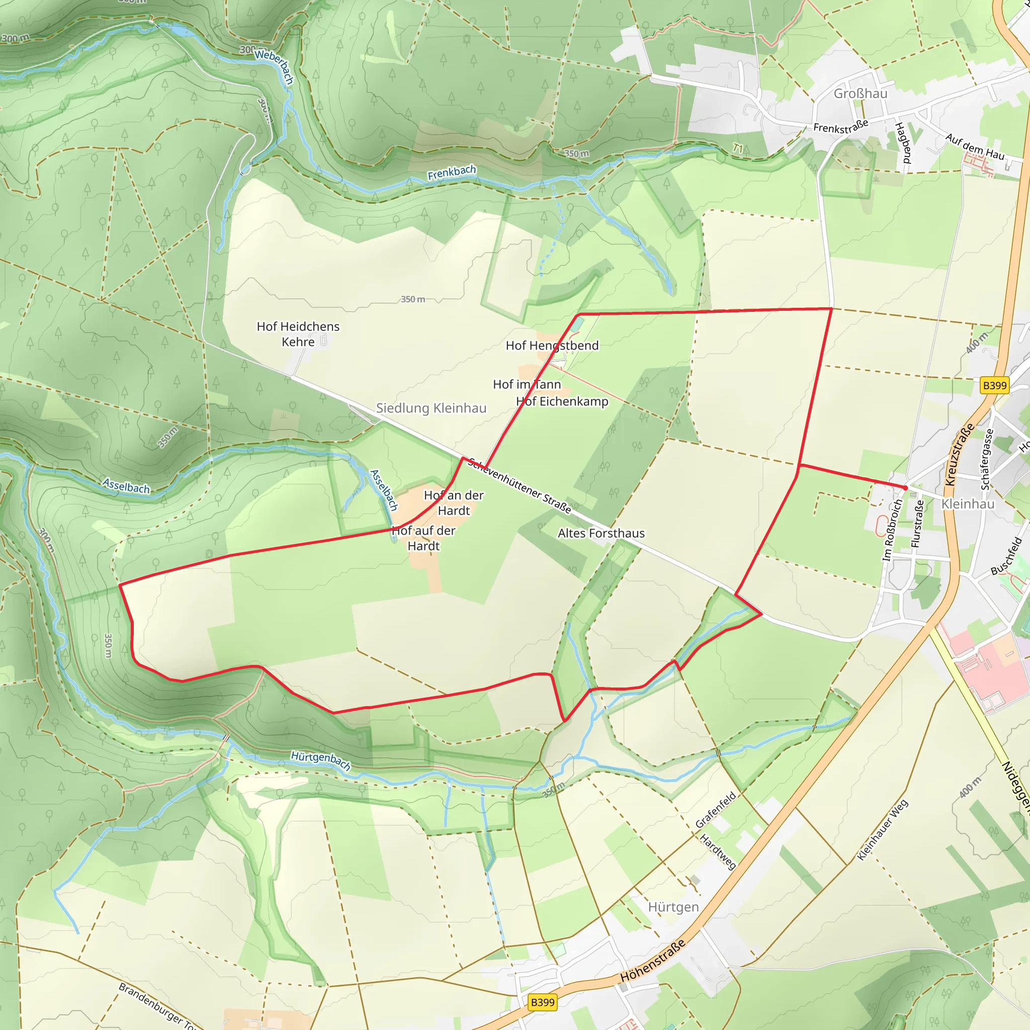 Siedlung Kleinhau Loop mobile static map