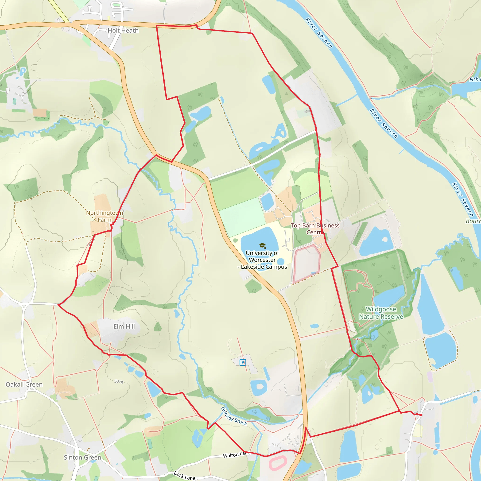 Severn Valley from Grimley mobile static map