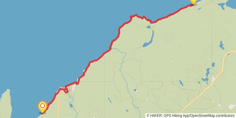 North Country Trail - Rocks National Lake Shore stage 3 Map
