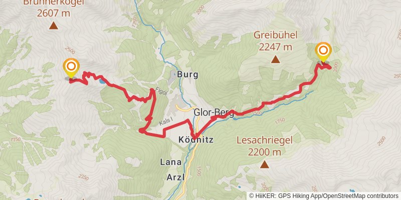 Die Glocknerrunde stage 5 Map