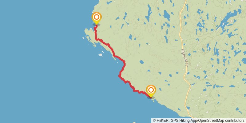 Lake Superior Coastal Trail stage 3 Map