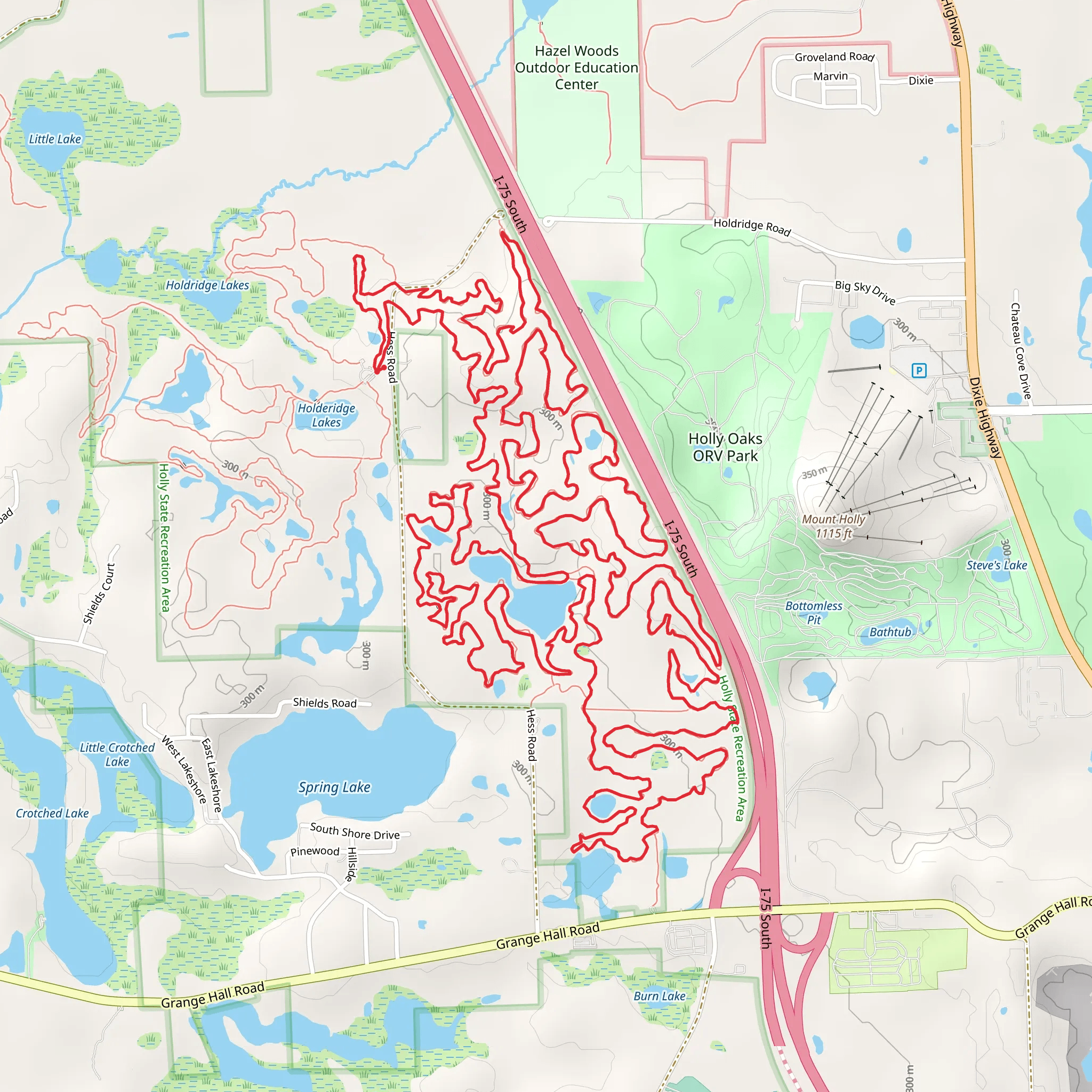 East Loop -Gruber's Grinder, North Loop and East Loop - Meadows mobile static map