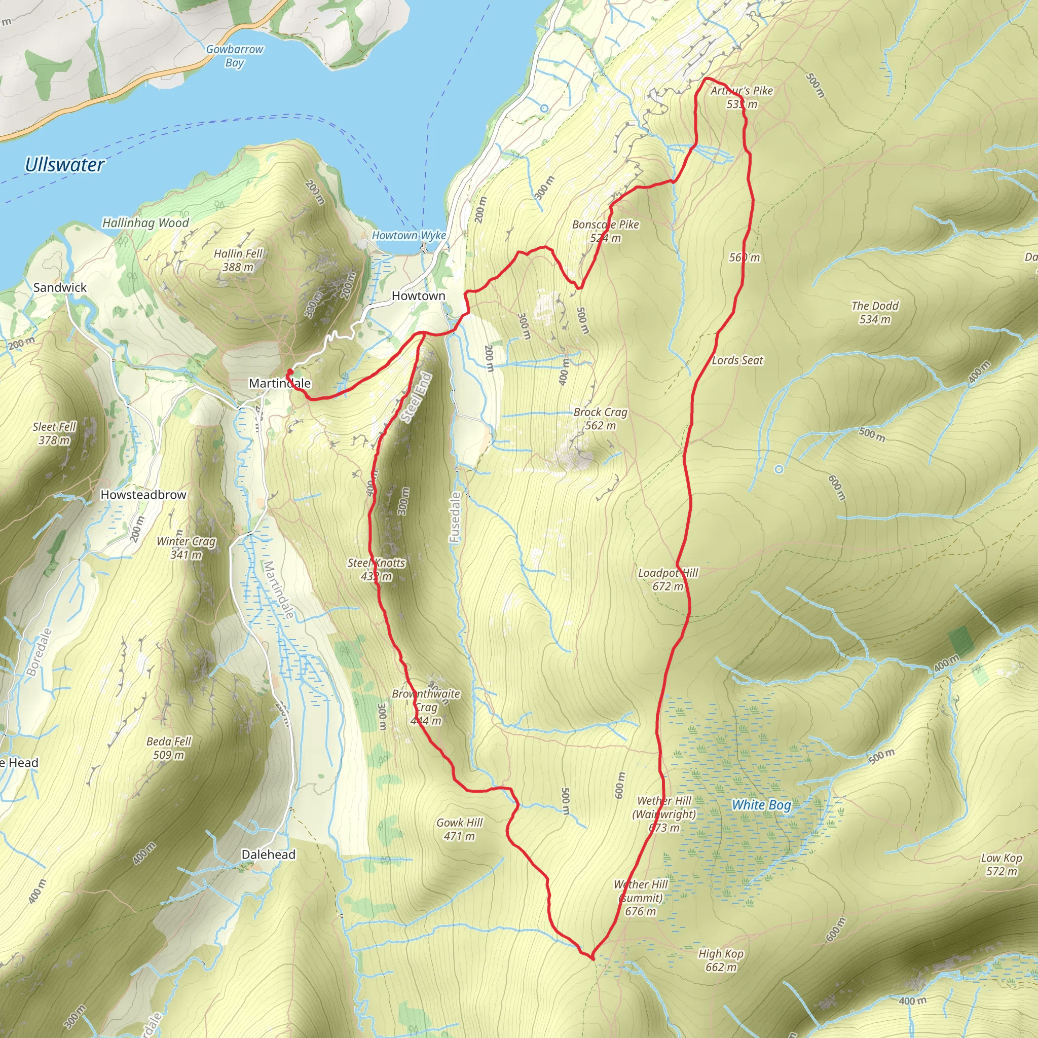 Steel knots, Whether Hill and Loadpot Hill Loop mobile static map