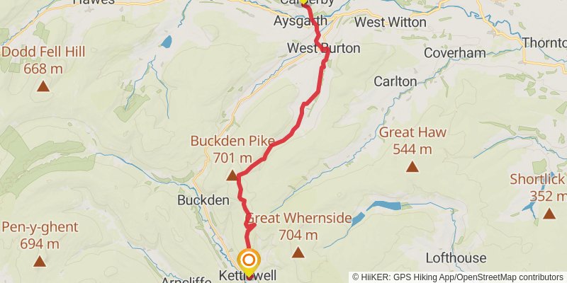 Bowland - Dales Traverse stage 6 Map