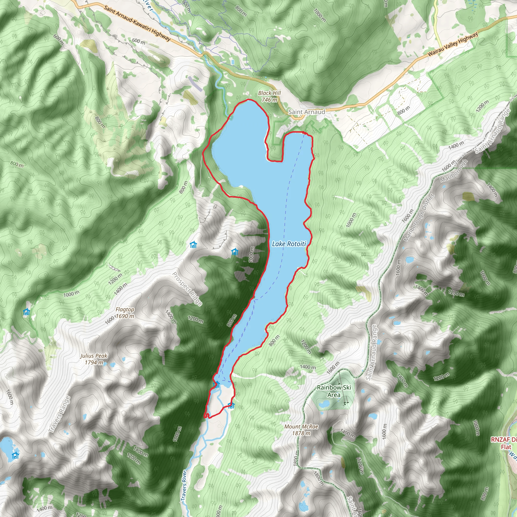 Lake Rotoiti Circuit mobile static map