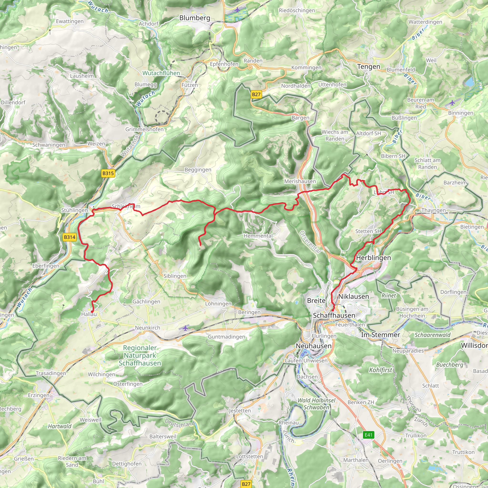 Klettgau-Rhein-Weg mobile static map