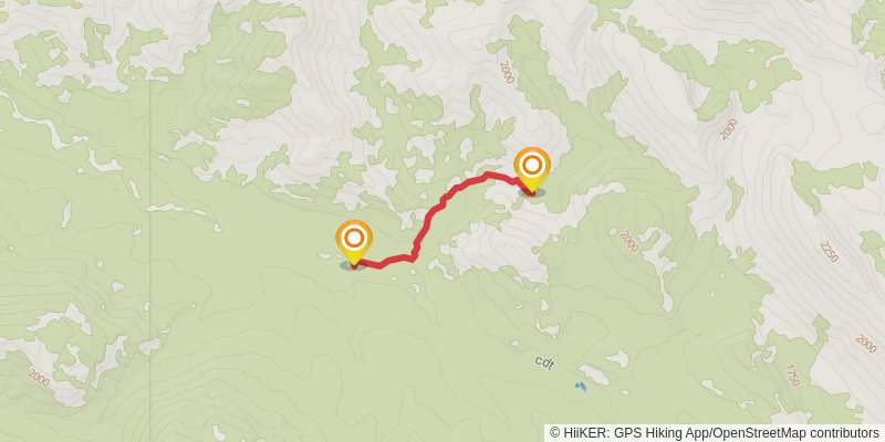 East Woods Creek via CDT stage 3 Map