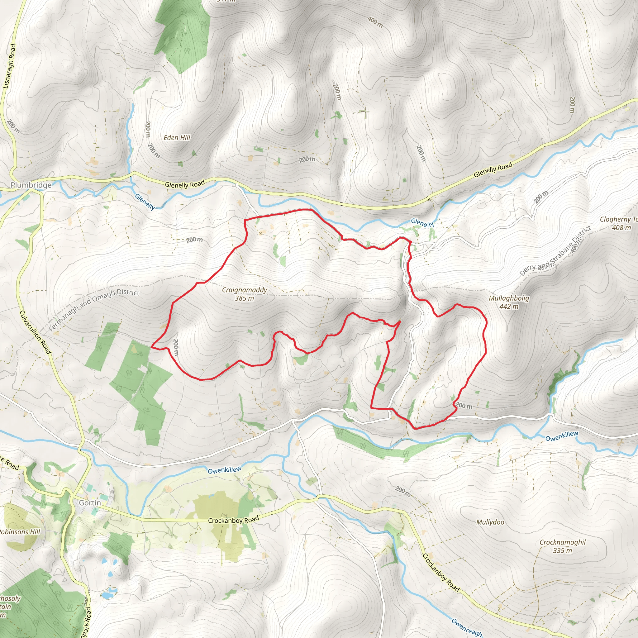 Craignamaddy Circuit mobile static map