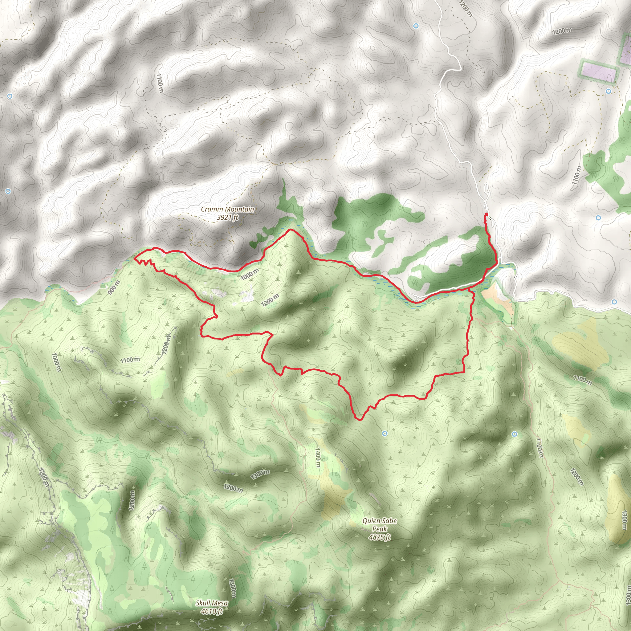 Cave Creek Trail and Skunk Creek Trail Loop mobile static map