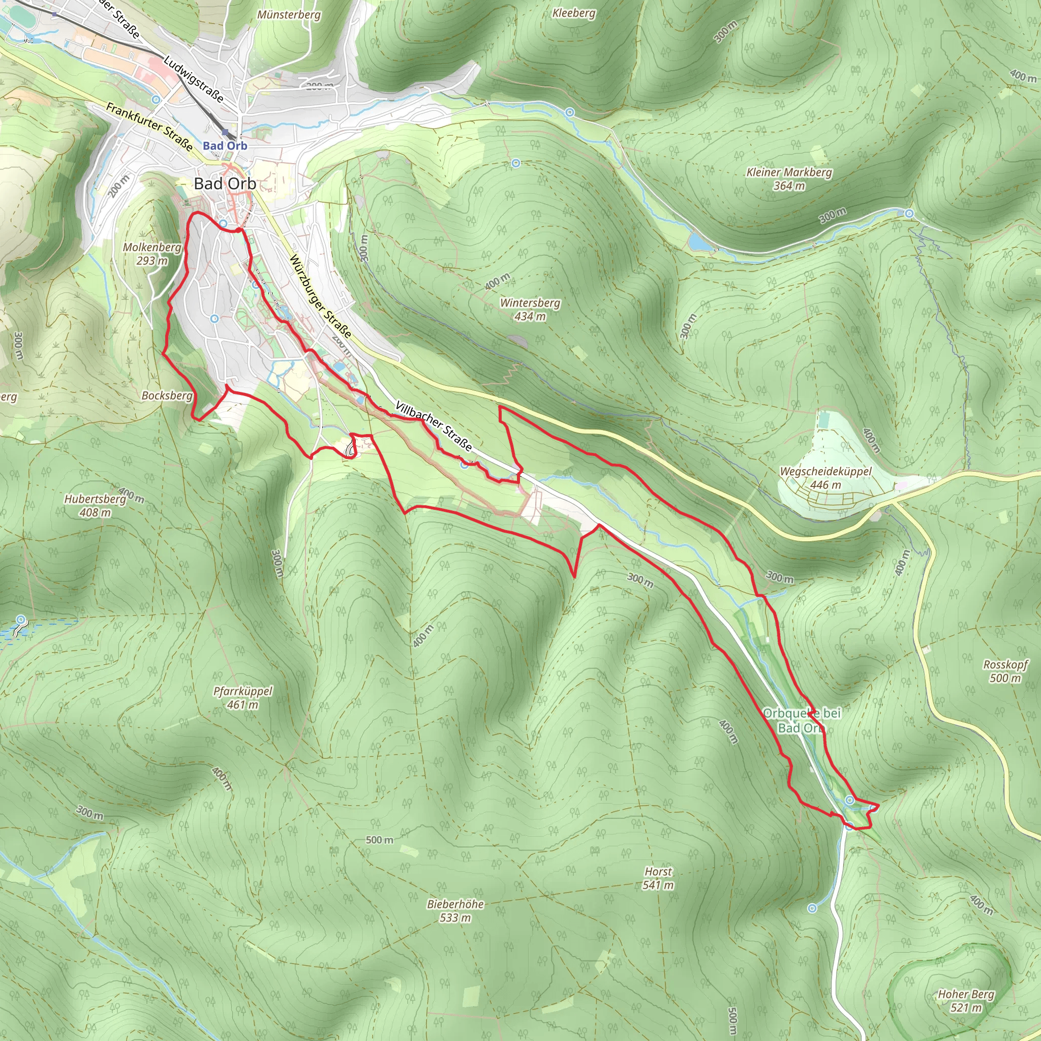 Bad Orb Loop via Spessartweg mobile static map