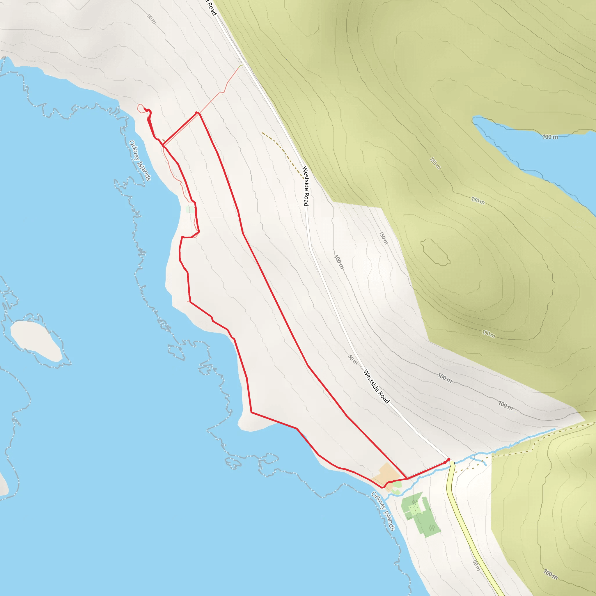 Heritage Trail from Westness mobile static map
