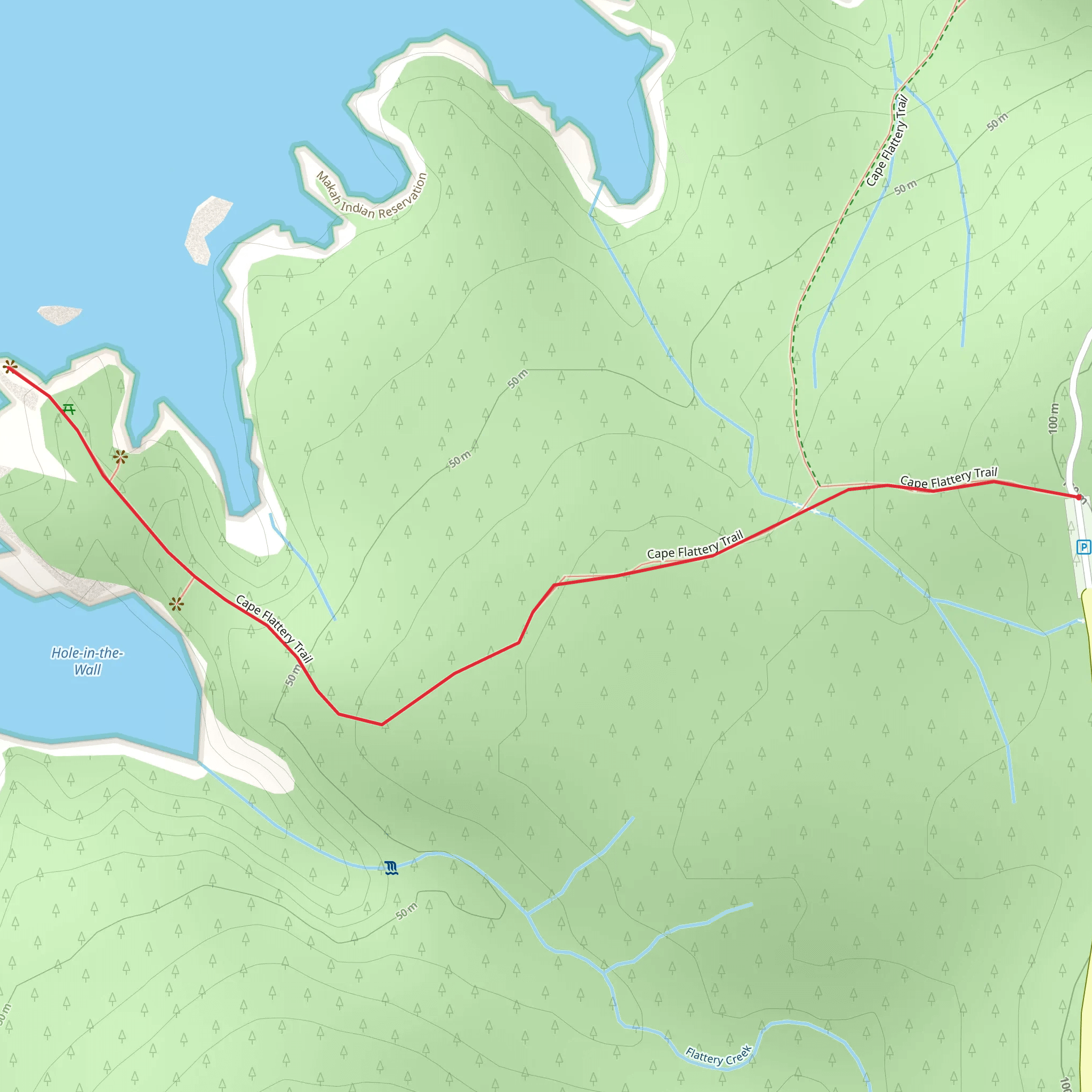 Cape Flattery Trail mobile static map