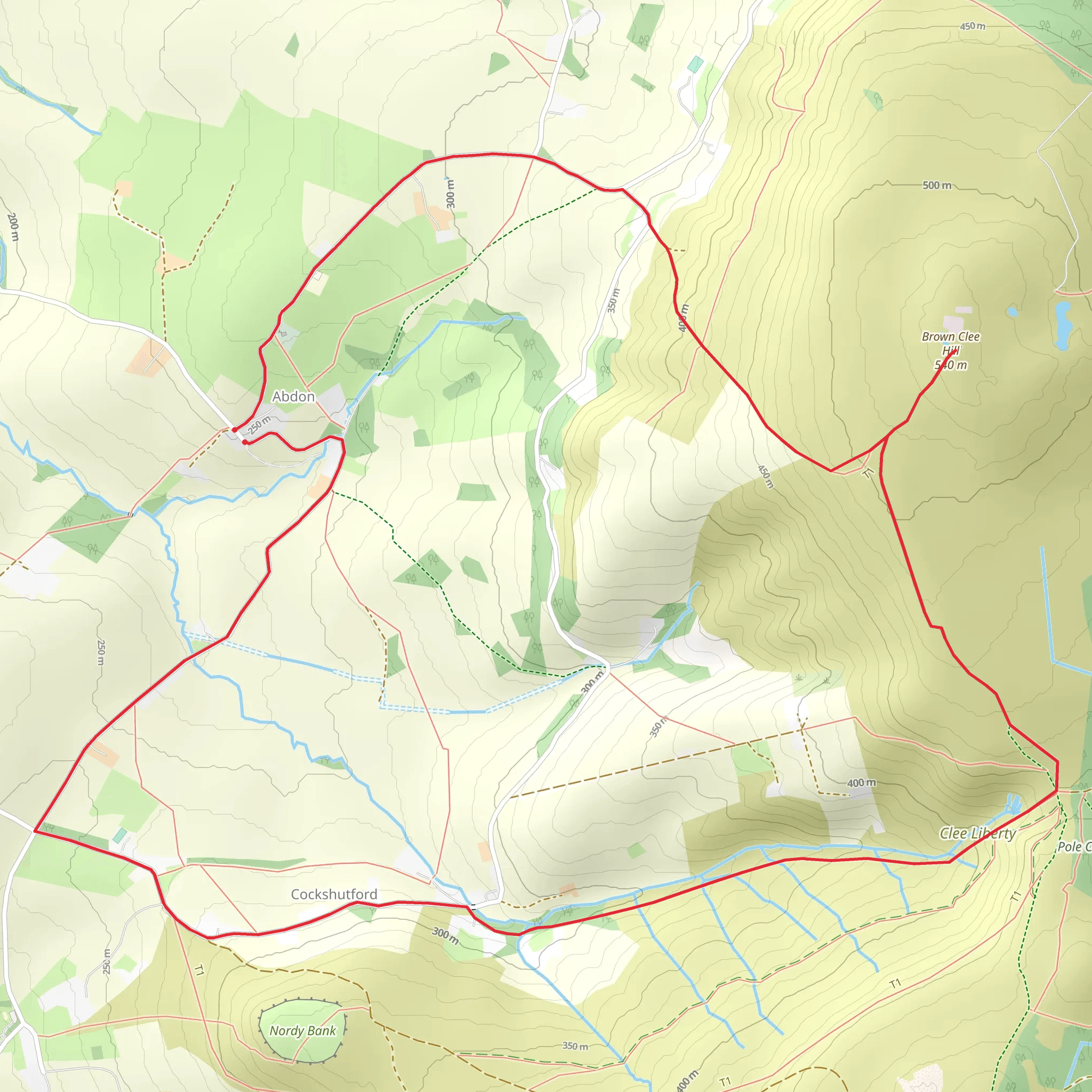Brown Clee Hill from Abdon mobile static map